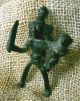Early Bonze Horse Riding Figure Holding Baby And Sword Perhaps Deity Other Antiquities photo 1