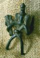Early Bonze Horse Riding Figure Holding Baby And Sword Perhaps Deity Other Antiquities photo 2