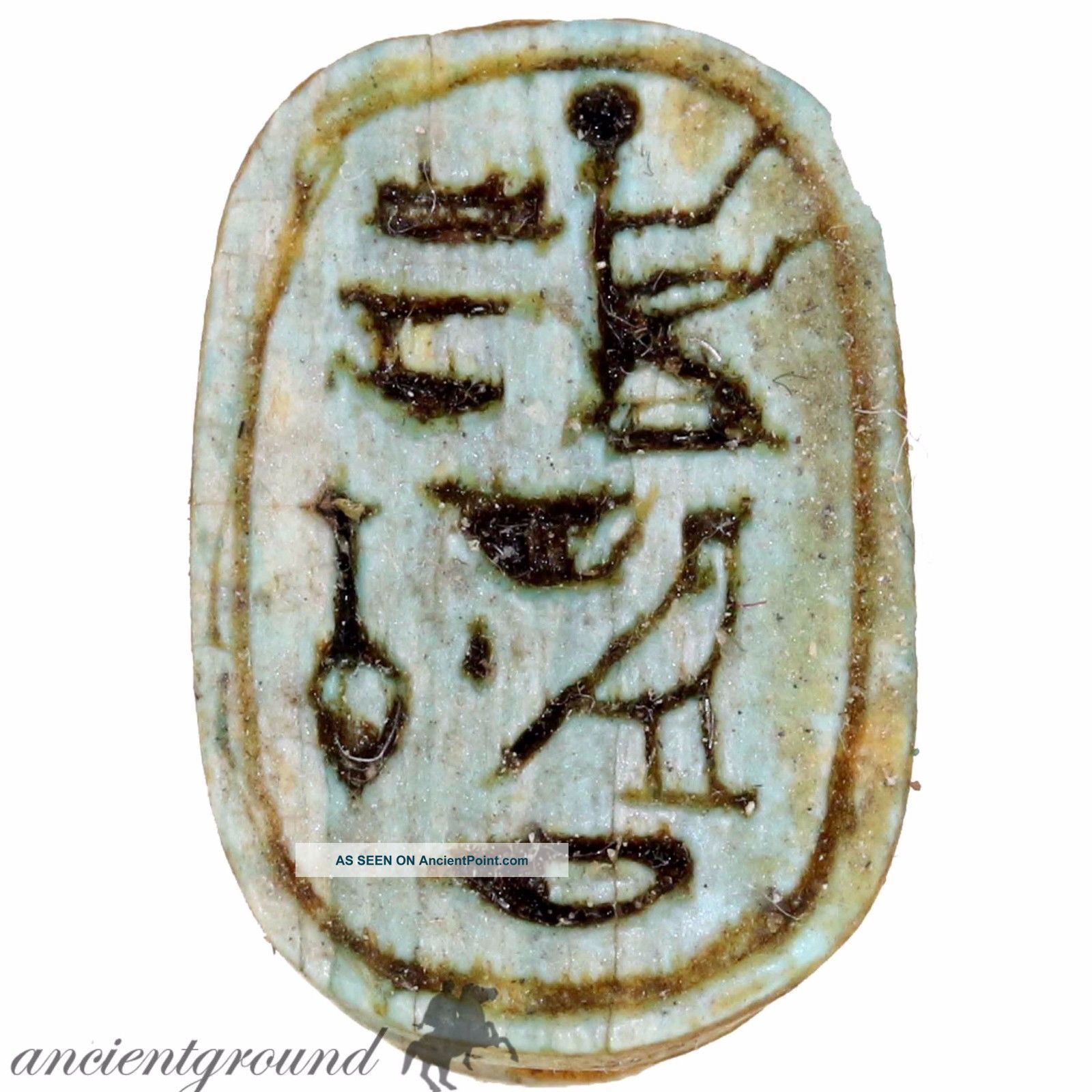 Museum Quality Circa 900 Bc Glazed Bead Seal Scarab Roman photo