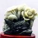 Exquisite 100 Natural Dushan Jade Hand Carved Flower Statue Y131 Other Antique Chinese Statues photo 1