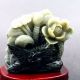 Exquisite 100 Natural Dushan Jade Hand Carved Flower Statue Y131 Other Antique Chinese Statues photo 5