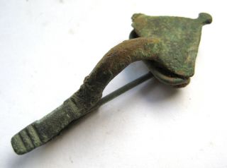 Circa.  100 A.  D Roman Period Bronze Military Type Fibula Brooch photo