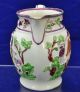 Antique Staffordshire Strawberry Lustre Enameled Sporting Pitcher Jug C 1800 Pitchers photo 1