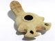 Oil Lamp Holy Land Ancient Herodian Roman Clay Pottery 2 Nozzles Adorned W Cross Holy Land photo 4