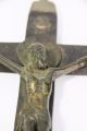 18thc Christian Crucifix Bakongo People Congo Kongo Brass Patina Tribal Catholic Sculptures & Statues photo 1