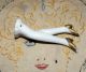 Antique Porcelain Legs For Vintage Pincushion German Half Doll 3 1/4 