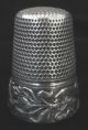 Antique Sterling Silver Lily Of The Valley Thimble 1800 ' S Victorian Thimbles photo 1