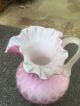 Mt Washington Pink Cased Diamond Quilted Mop Satin Glass Pitcher Vases photo 2