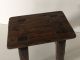 Antique Primitive Mortise Wooden Wood Foot Stool Bench Milking Step,  11 
