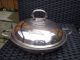 Antique Silver Plated Warming Dish Entree Dish With Engraved Greyhound Dishes & Coasters photo 1