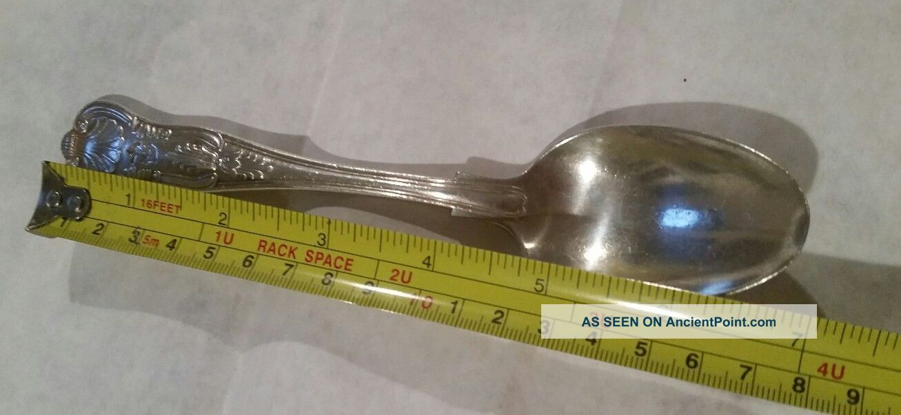 Usn Kings Pattern Silverplate Fouled Anchor - Soup Spoon Flatware & Silverware photo