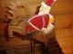 Am Authentic Models Balance Toy Folk Art Santa Reindeer 19th Century Toy Replica Primitives photo 1