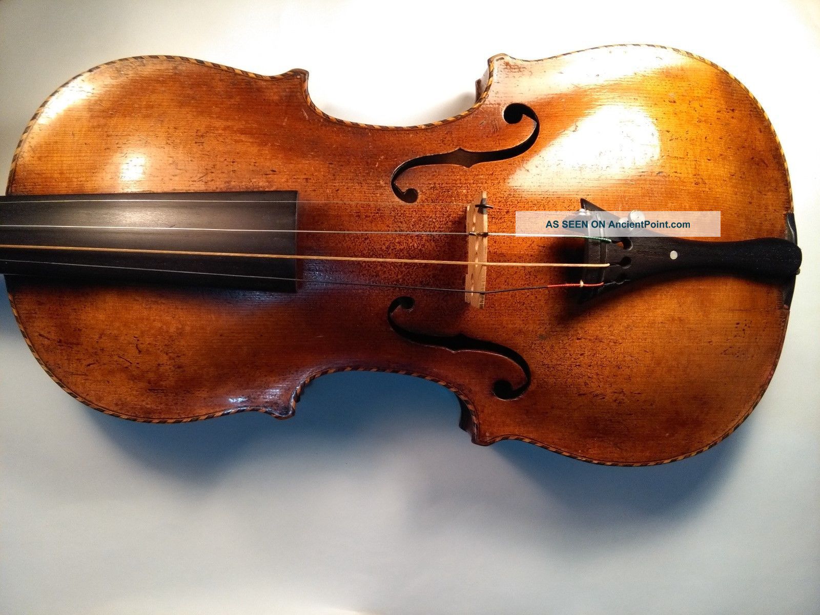 Old Antique Violin - Labelled Anto.  Polluska,  Roma,  1754 String photo