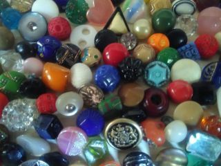 130,  Diminutive & Sm Antique Vintage All Kinds Buttons Mostly Glass photo