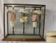 Antique Oak Showcase Vintage Collar Country Store Display Case Display Cases photo 4