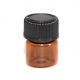 12pc 1 Ml Bottle Amber Essential Oil Bottle With Orifice Reducer And Cap Bottles & Jars photo 1