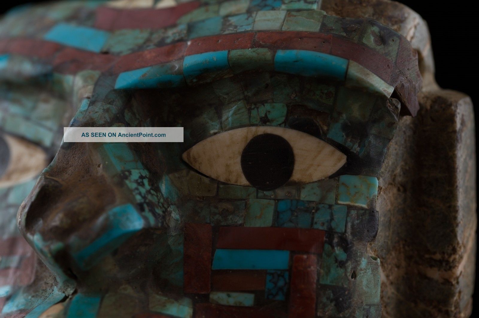 Pre Columbian Mayan Mosaic Stone Mask - Antique Statue - Olmec Mayan The Americas photo