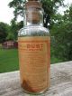 1890s Death Dust Embossed Poison W/orig Label - Ghostly Skull Graphics Bottles & Jars photo 1