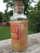 1890s Death Dust Embossed Poison W/orig Label - Ghostly Skull Graphics Bottles & Jars photo 3
