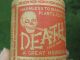 1890s Death Dust Embossed Poison W/orig Label - Ghostly Skull Graphics Bottles & Jars photo 7