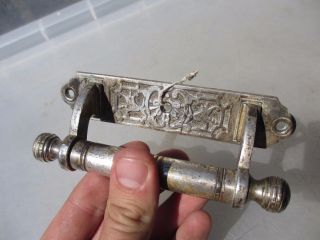 Antique Brass Sash Window Handle Pull Lift Sliding Door Vintage Old Acorn Nickel photo