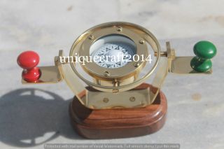 Antique Solid Brass Hanging Compass 2.  5 