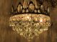 Antique French Large Real Swarovski Crystal Chandelier 1940 ' S 16 In Ø Chandeliers, Fixtures, Sconces photo 2