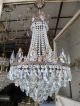 Antique French Large Real Swarovski Crystal Chandelier 1940 ' S 16 In Ø Chandeliers, Fixtures, Sconces photo 8