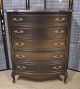 Vintage Broyhill French Provincial Style Distressed Black Tall Chest Post-1950 photo 4