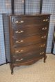 Vintage Broyhill French Provincial Style Distressed Black Tall Chest Post-1950 photo 6