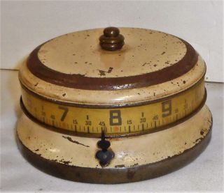 Lux Mystery Rotary Ribbon Tape Measure Clock Annular Art Deco Novelty photo