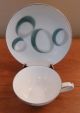 2 Noritake Mid - Century Abstract Gray And Green Circlular Bands Cups And Saucers Cups & Saucers photo 2