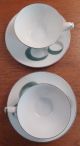 2 Noritake Mid - Century Abstract Gray And Green Circlular Bands Cups And Saucers Cups & Saucers photo 3