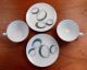 2 Noritake Mid - Century Abstract Gray And Green Circlular Bands Cups And Saucers Cups & Saucers photo 4