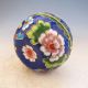 Chinese Exquisite Cloisonne Painted Apple Shape Pot Pots photo 2