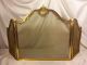 Antique Vtg French Fireplace Screen Guard Stand Brass Bronze Hearth Ware photo 1