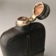 Black Starr & Frost Flask - Sterling & Leather - C.  1890 Scarce - - Bottles, Decanters & Flasks photo 3