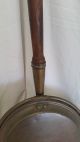Antique 1800s Solid Copper Bed Warmer Pan Wood Handle,  Primitive Other Antique Home & Hearth photo 2