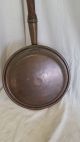 Antique 1800s Solid Copper Bed Warmer Pan Wood Handle,  Primitive Other Antique Home & Hearth photo 3