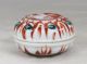 D073: Chinese Red Painted Porcelain Incense Case Of Traditional Gosu Aka Style Other Chinese Antiques photo 4