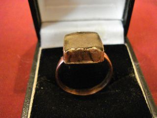 Ancient Roman Ring With ' Glass Stone ' - - Detector Find photo