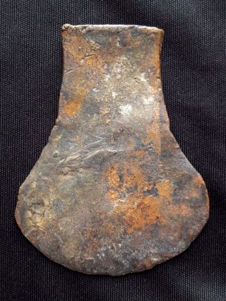 Laos Rare Curve Edge Bronze Ax Adze Late Iron Age Colorful Item [tm71] photo