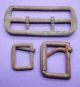 Group Of 3 Post Medieval Brass And Copper Buckles 18th Century Ad British photo 1