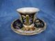 Antique Dresden Lovers Scene Demi Cup & Saucer Cups & Saucers photo 3