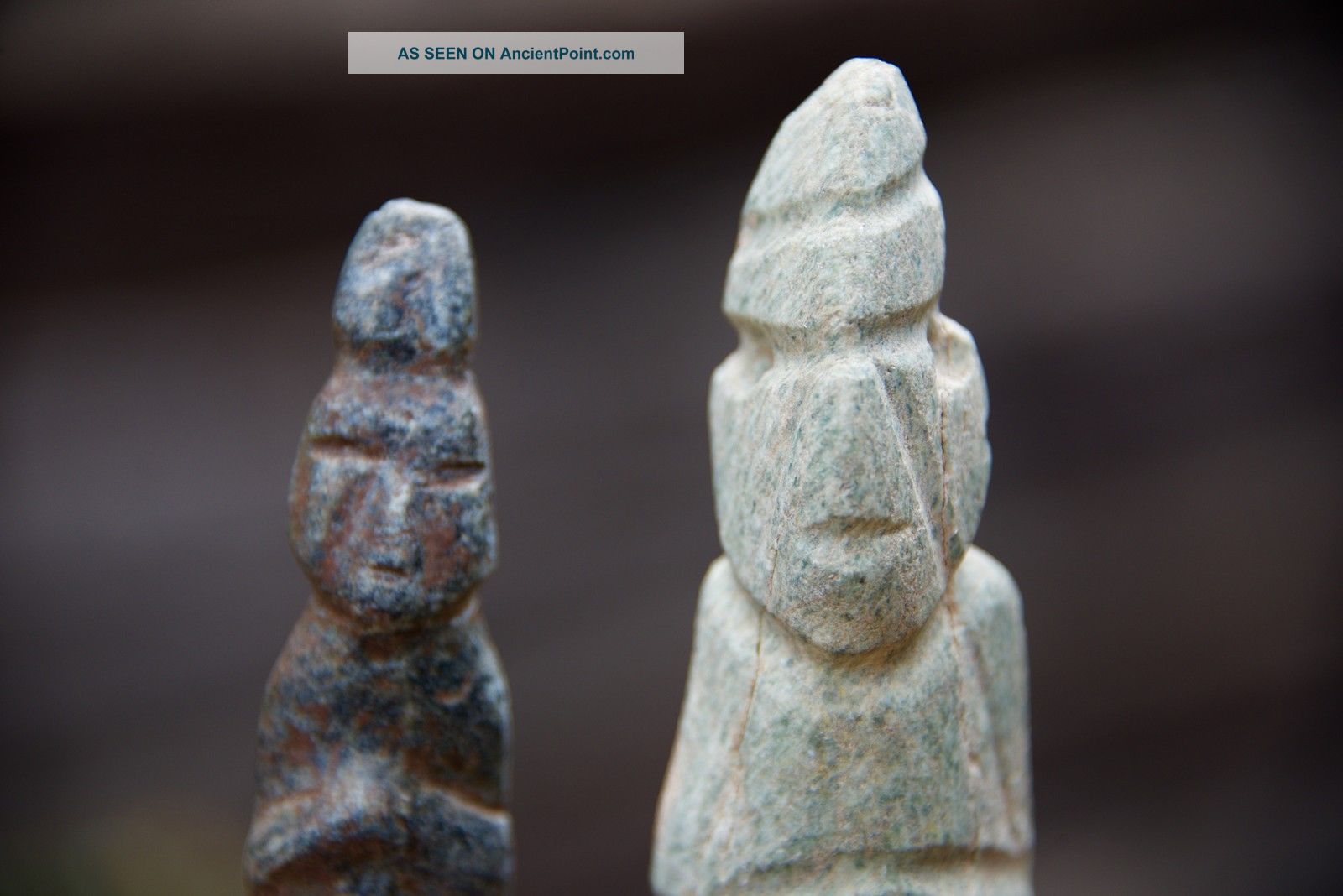 Pre Columbian Mezcala Stone Figures With Stand Arte Primitivo Olmec Aztec Maya The Americas photo