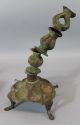 Ancient Antique Islamic Middle Eastern Bronze Archaic Candlestick Middle East photo 7