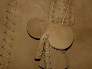 Tsonga Handbag From South Africa Handmade Suede With Whip Stitch Detail photo