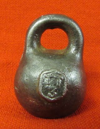Russian Imperial Time Cast Iron Scale Weight 1/4 Pound. photo