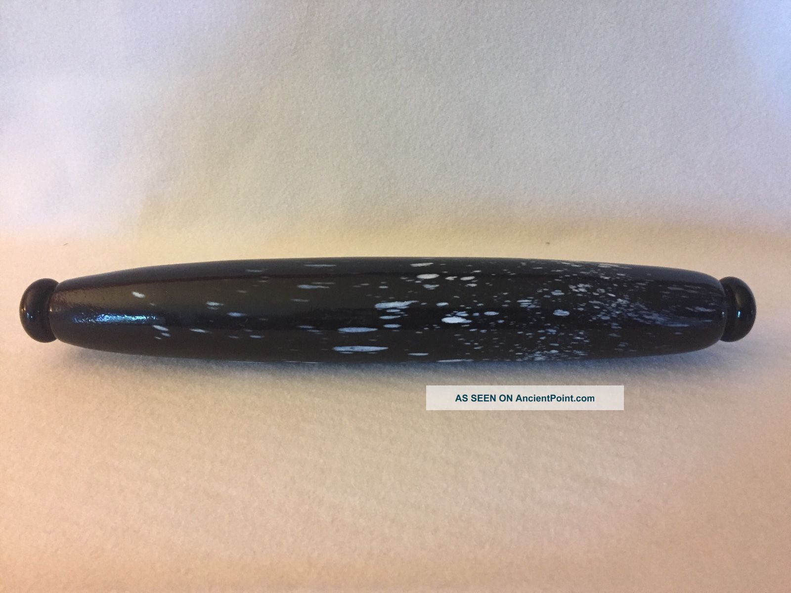 Nailsea Black Glass Rolling Pin U.  S. Other Antique Glass photo