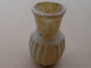 Ancient Roman Glass Flask - 4th.  Century A.  D. photo